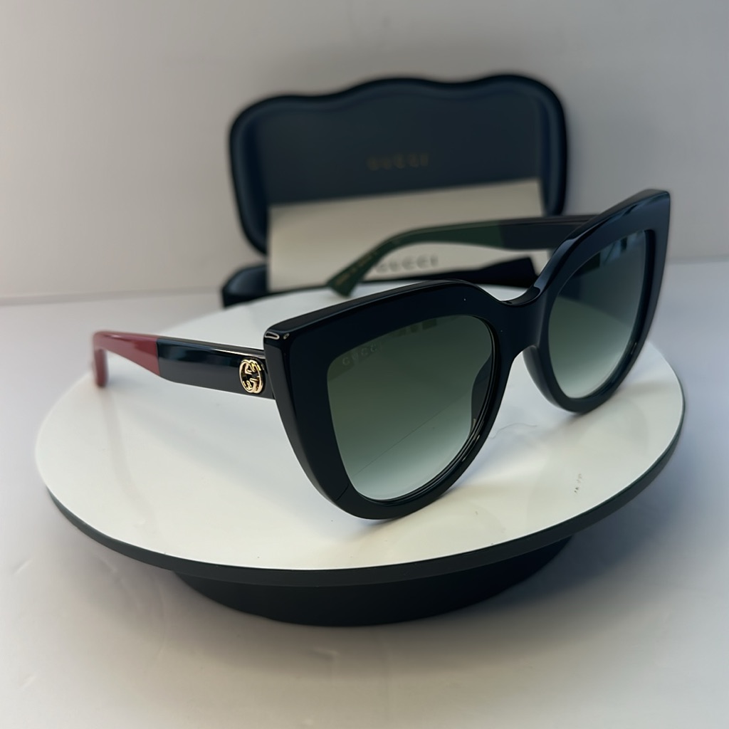 Brand New Gucci Gg0163sn 003 Black Grey Women Sunglasses